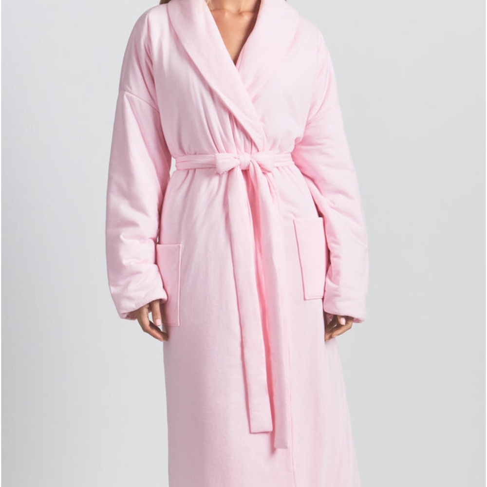SKIMS Cotton Duvet Robe in Cherry Blossom 🌸 Size L/XL - Picture 2 of 3